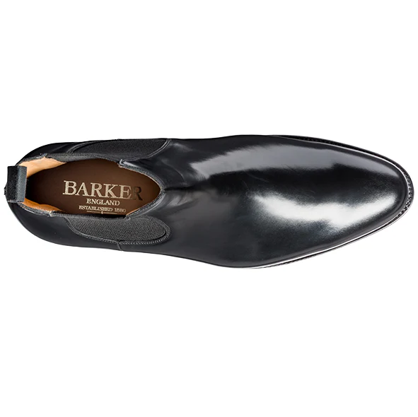 BARKER Bedale Boots - Mens Chelsea - Black Hi-Shine - Image 4