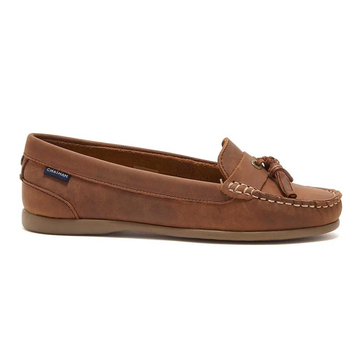 30% OFF CHATHAM Ladies Pulau Leather Boat Shoes - Dark Tan - Size: UK 8