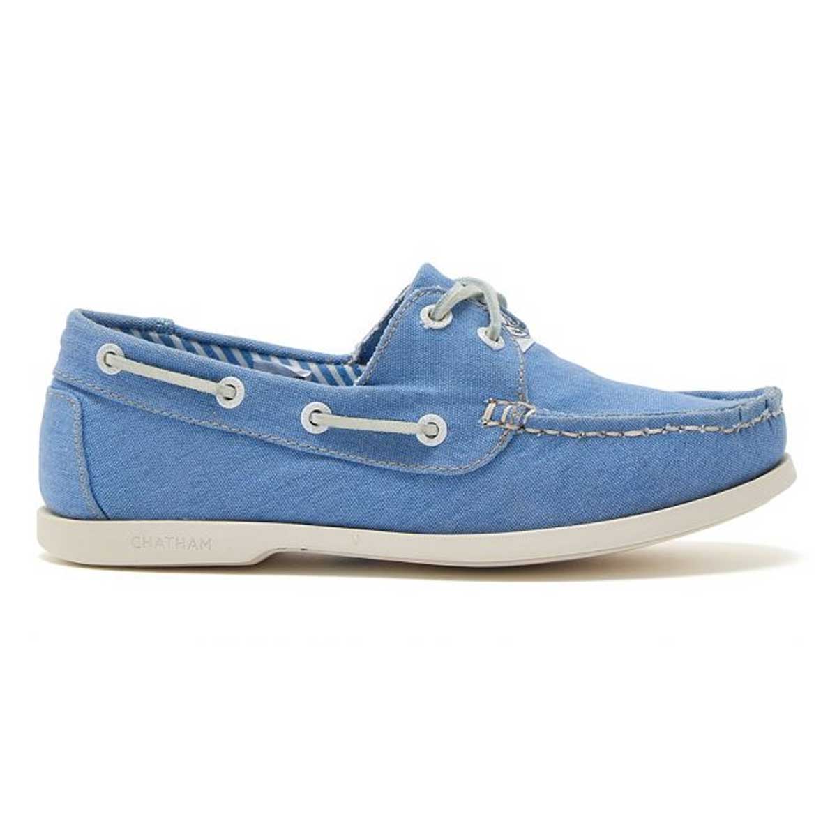 30% OFF CHATHAM x JOULES Jetty Canvas Boat Shoes - Women's - Blue - Size: UK 8