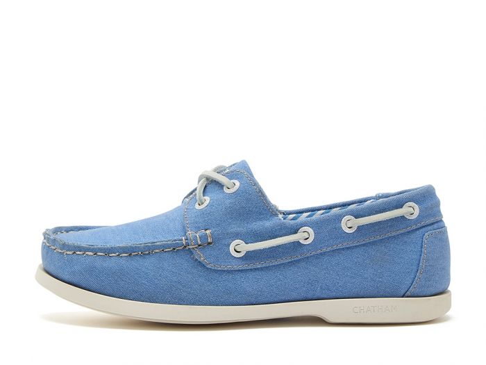 30% OFF CHATHAM x JOULES Jetty Canvas Boat Shoes - Women's - Blue - Size: UK 8 - Image 3