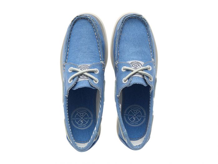 30% OFF CHATHAM x JOULES Jetty Canvas Boat Shoes - Women's - Blue - Size: UK 8 - Image 4