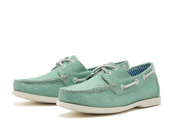30% OFF CHATHAM x JOULES Jetty Canvas Boat Shoes - Women's - Green - Size: UK 7 - Image 2