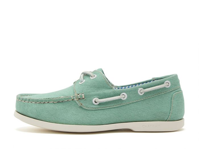 30% OFF CHATHAM x JOULES Jetty Canvas Boat Shoes - Women's - Green - Size: UK 7 - Image 3