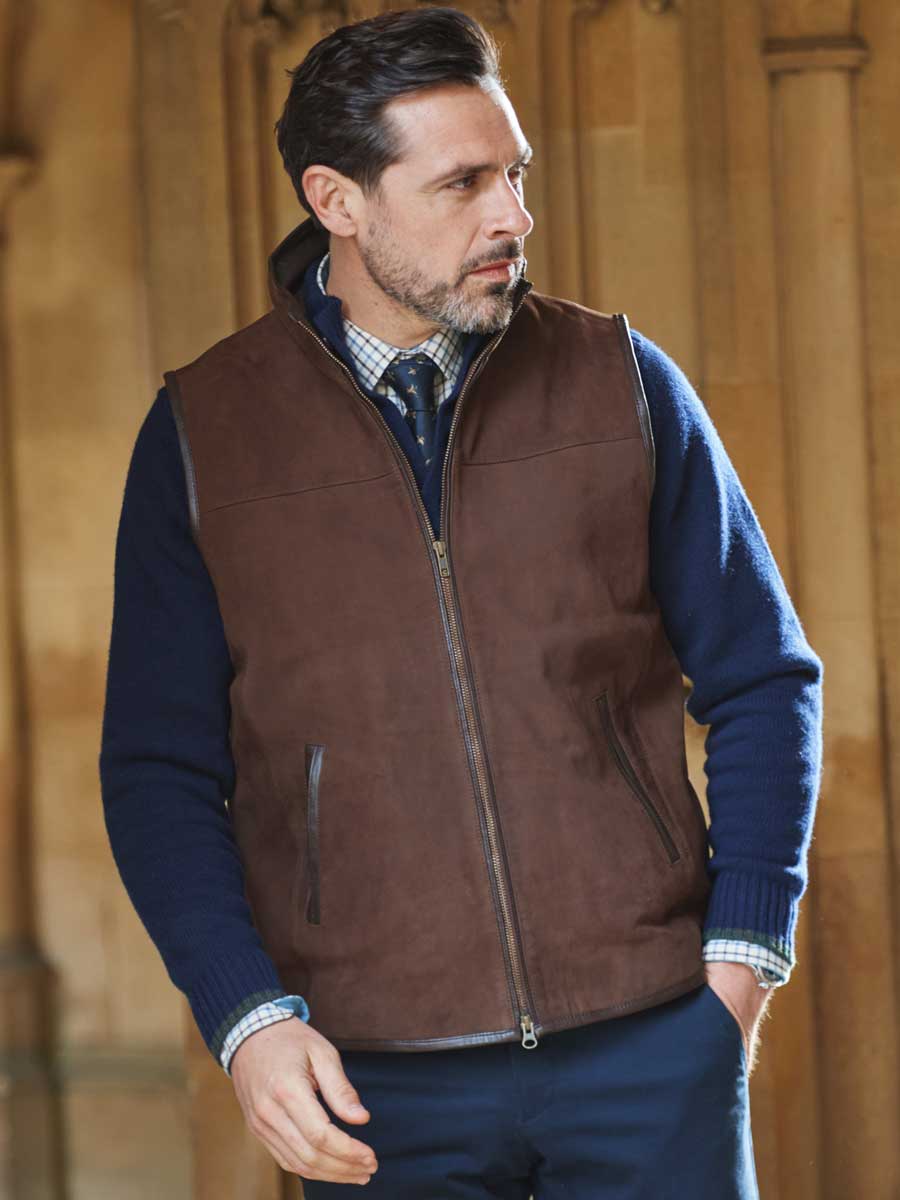 DUBARRY Dunhill Leather Gilet - Mens - Walnut - Image 3