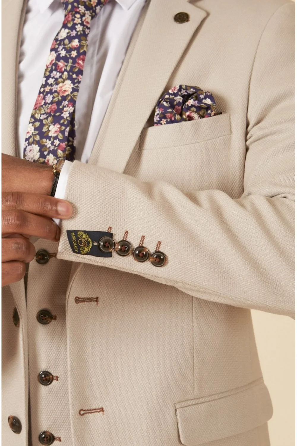 60% OFF - MARC DARCY HM5 Tailored Blazer - Stone - Sizes: 44 & 46 Regular - Image 2