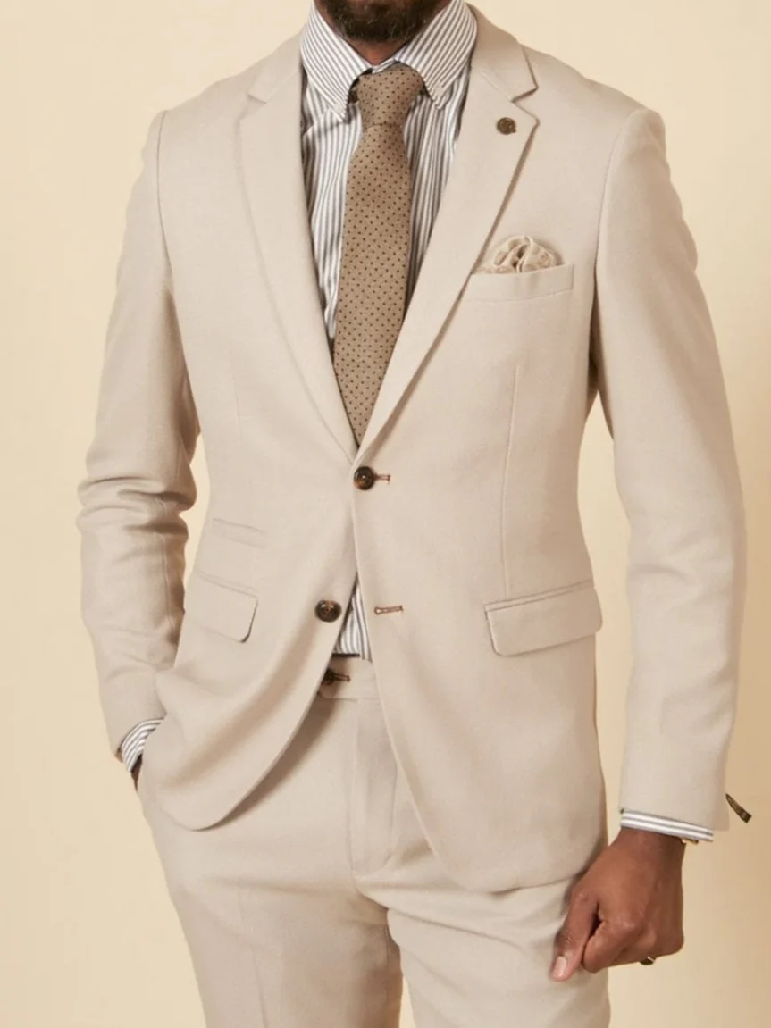 60% OFF - MARC DARCY HM5 Tailored Blazer - Stone - Sizes: 44 & 46 Regular - Image 3