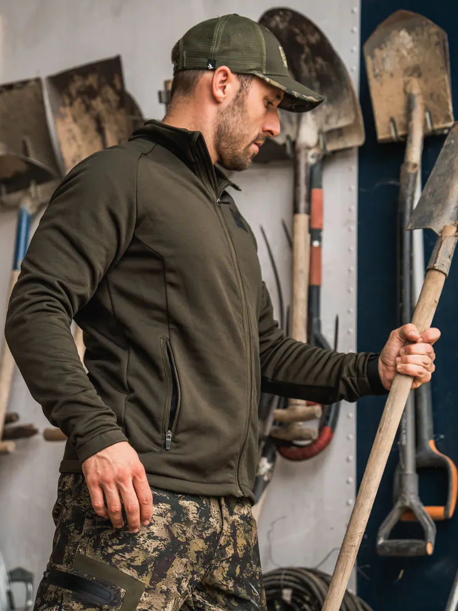 SEELAND Tidal Fleece Jacket - Mens - Pine Green - Image 7