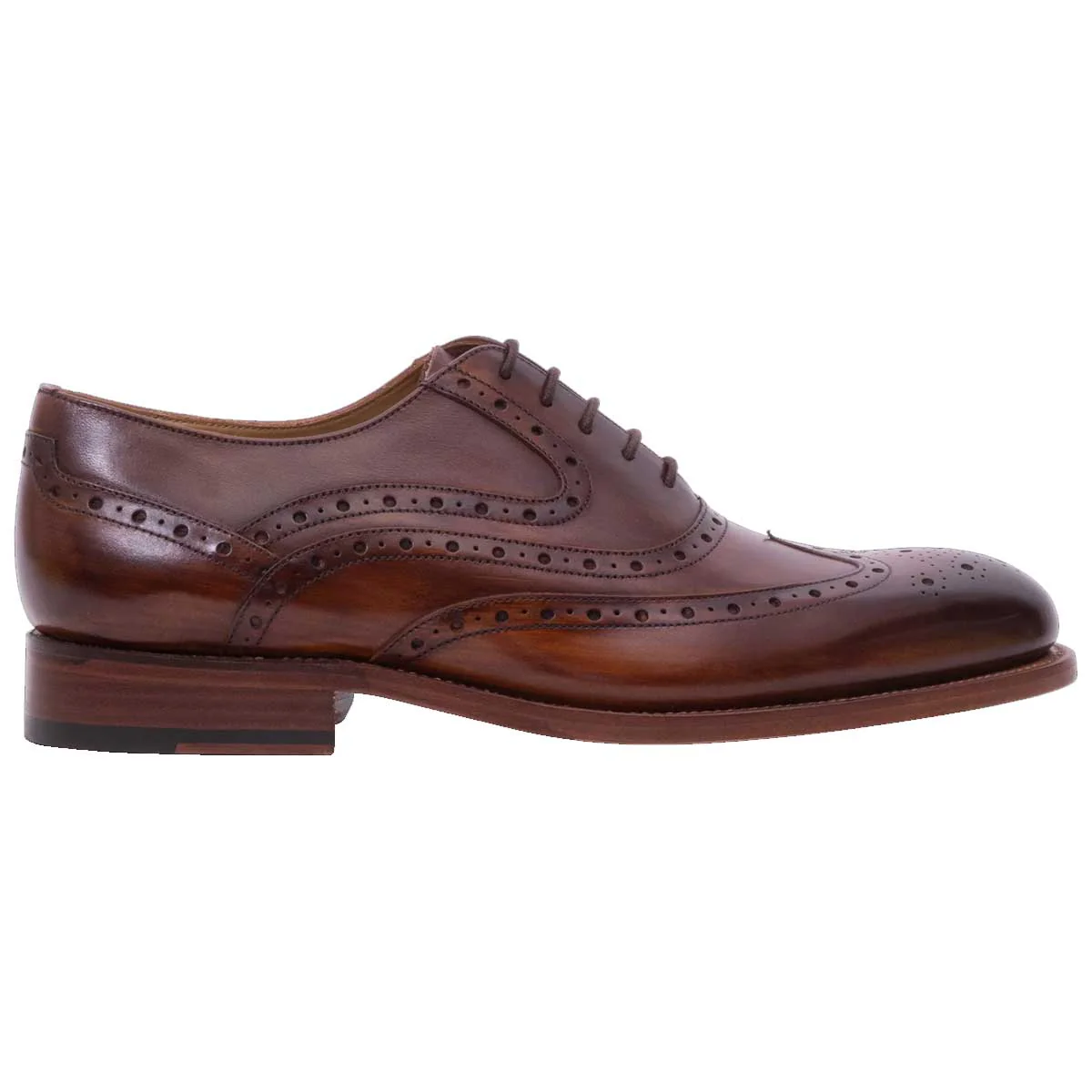 BARKER Liffey Shoes - Mens Brogue - Hand Brushed Brown - Image 2