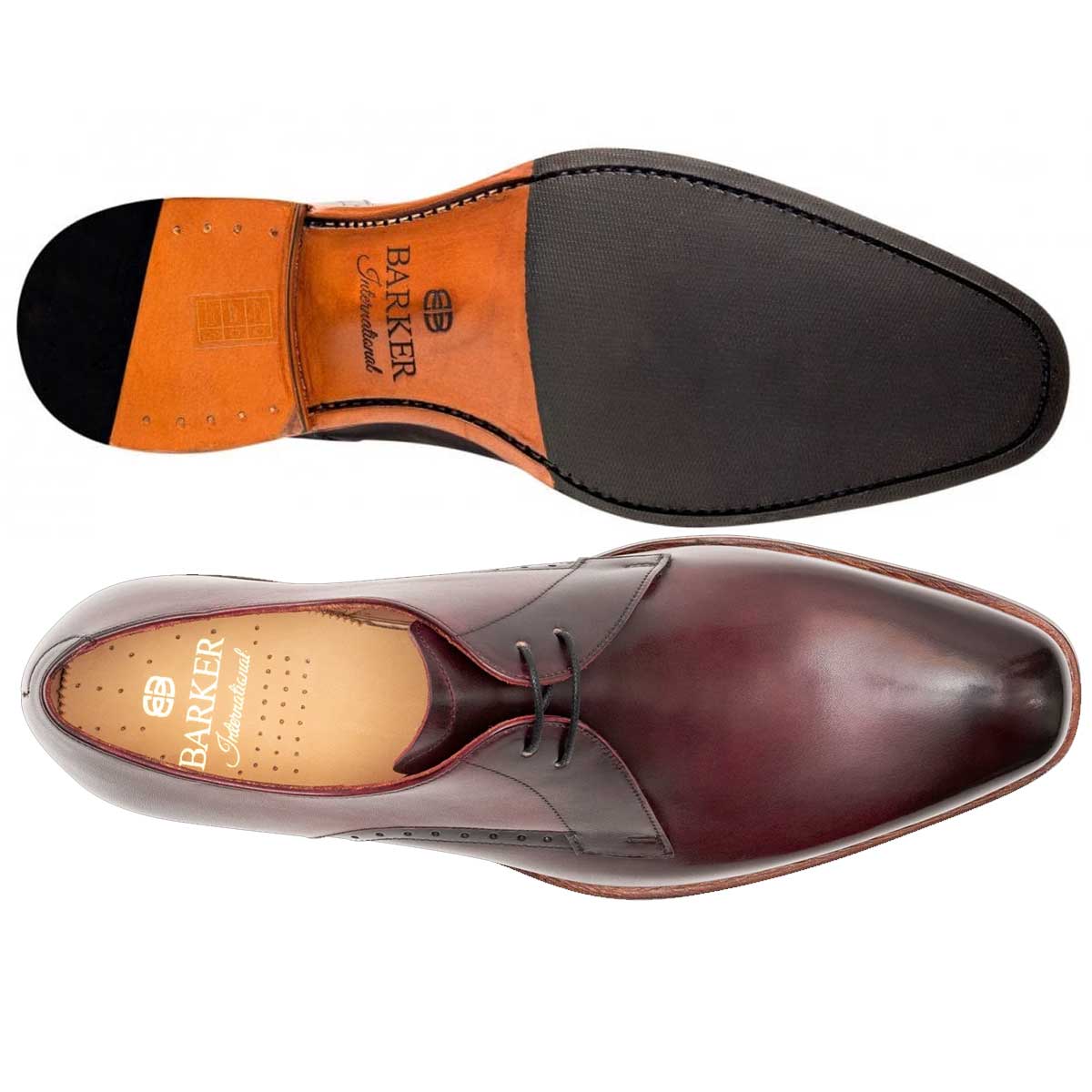 40% OFF BARKER Oscar Shoes - Mens - Burgundy Hand Patina - Size: UK 7.5 - Image 2