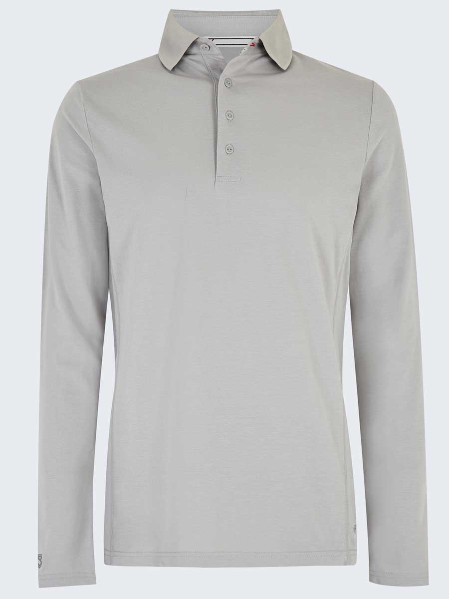 DUBARRY Freshford Unisex Long-Sleeved Technical Polo - Platinum - Image 4