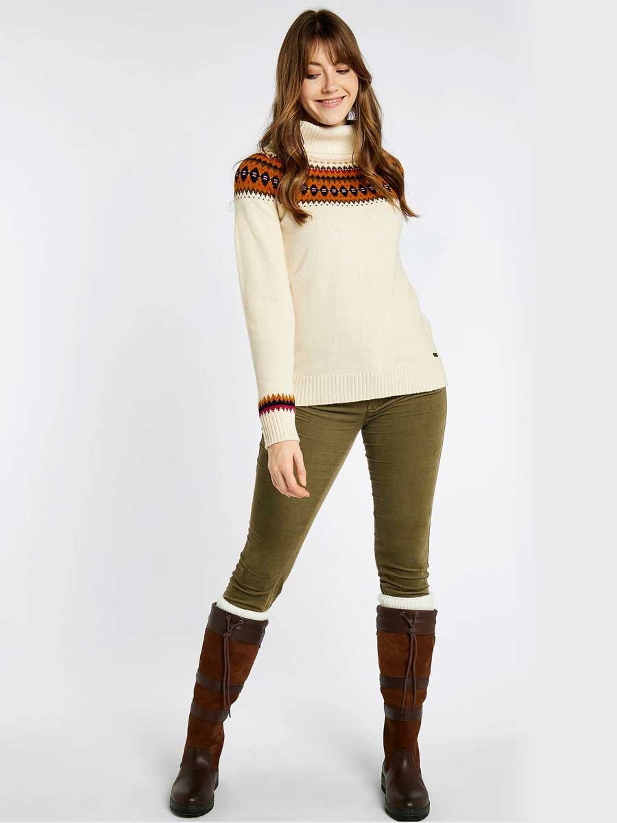 DUBARRY Riverdale Fair Isle Knitted Sweater - Women's - Chalk - Image 3