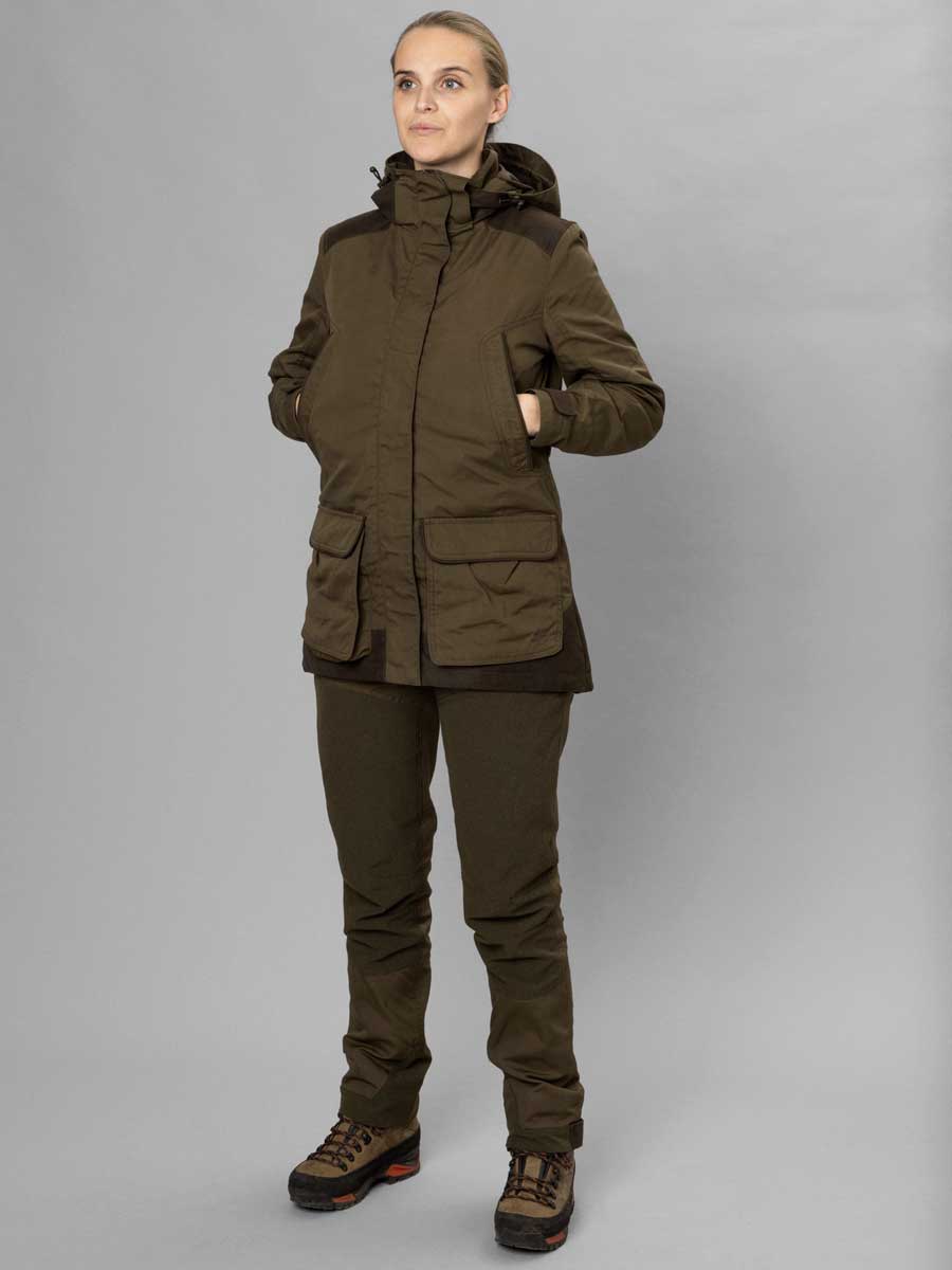 SEELAND Key Point Kora Waterproof Jacket - Ladies - Pine Green / Grizzly Brown - Image 10