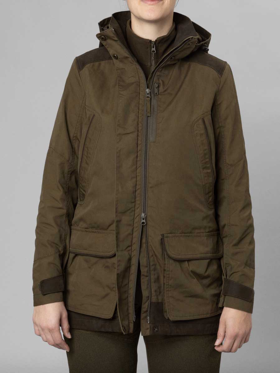SEELAND Key Point Kora Waterproof Jacket - Ladies - Pine Green / Grizzly Brown - Image 14