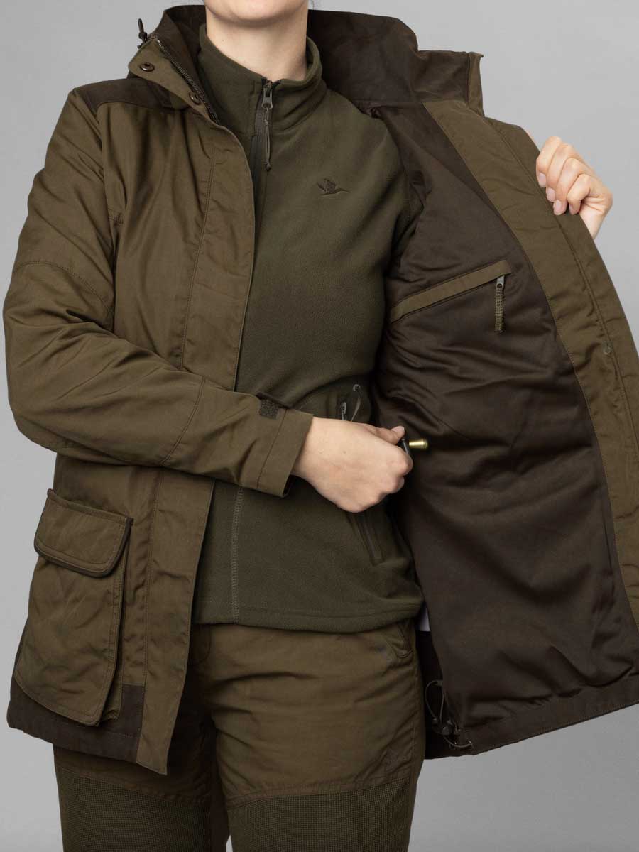 SEELAND Key Point Kora Waterproof Jacket - Ladies - Pine Green / Grizzly Brown - Image 5
