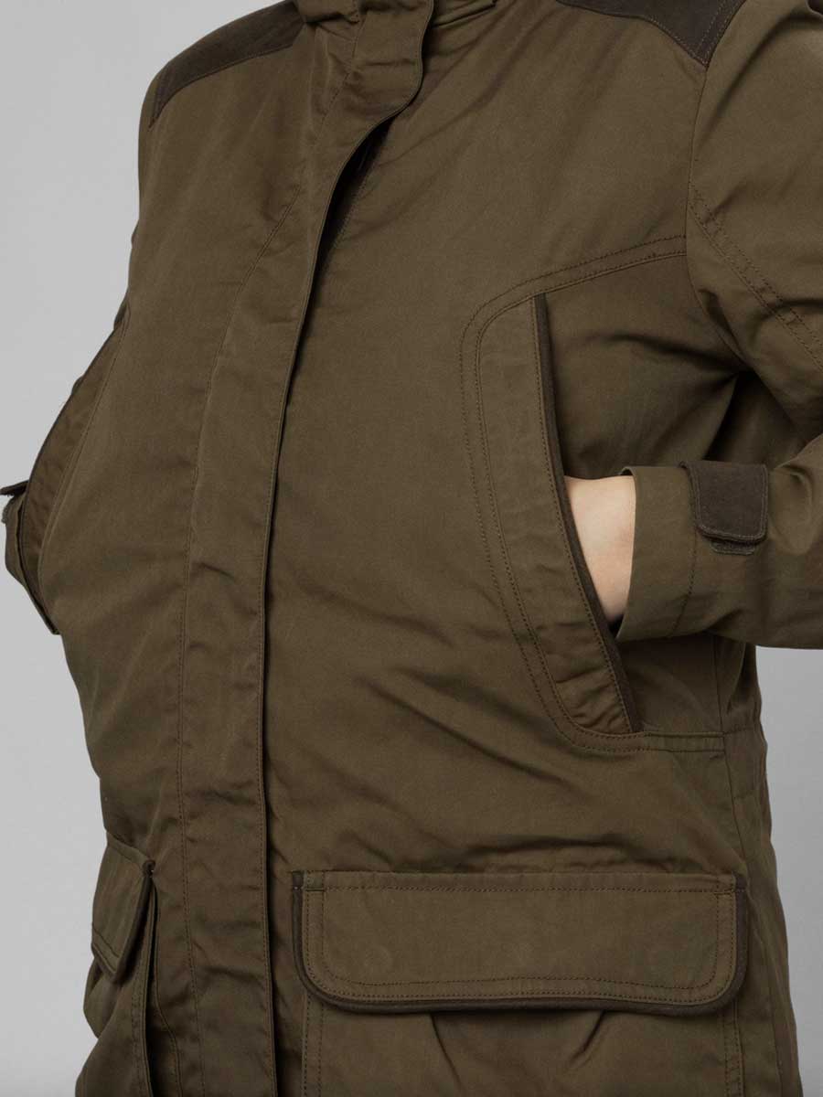 SEELAND Key Point Kora Waterproof Jacket - Ladies - Pine Green / Grizzly Brown - Image 6