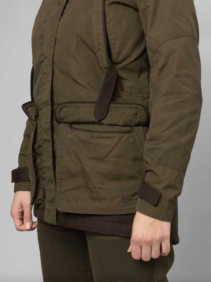 SEELAND Key Point Kora Waterproof Jacket - Ladies - Pine Green / Grizzly Brown - Image 7