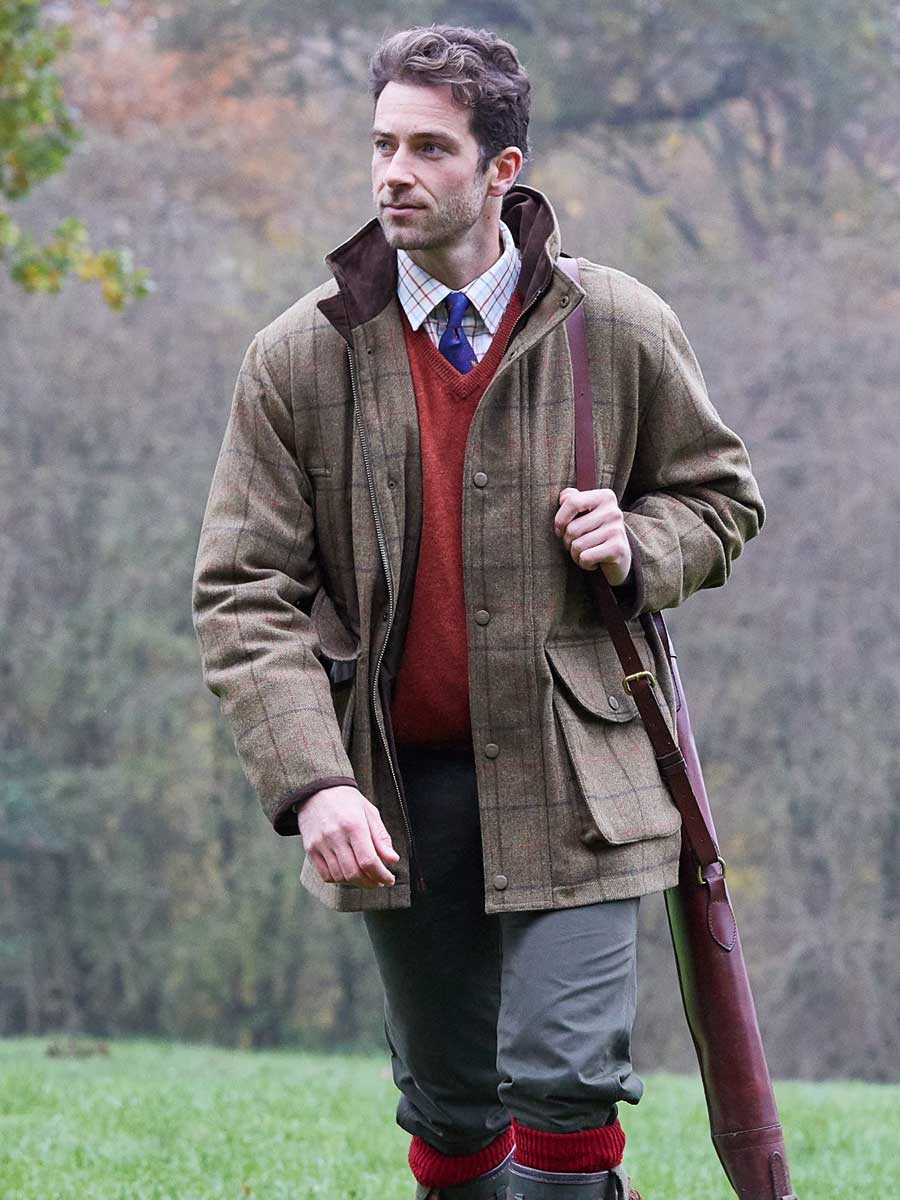 ALAN PAINE Combrook Mens Shooting Field Coat - Thyme - Image 2