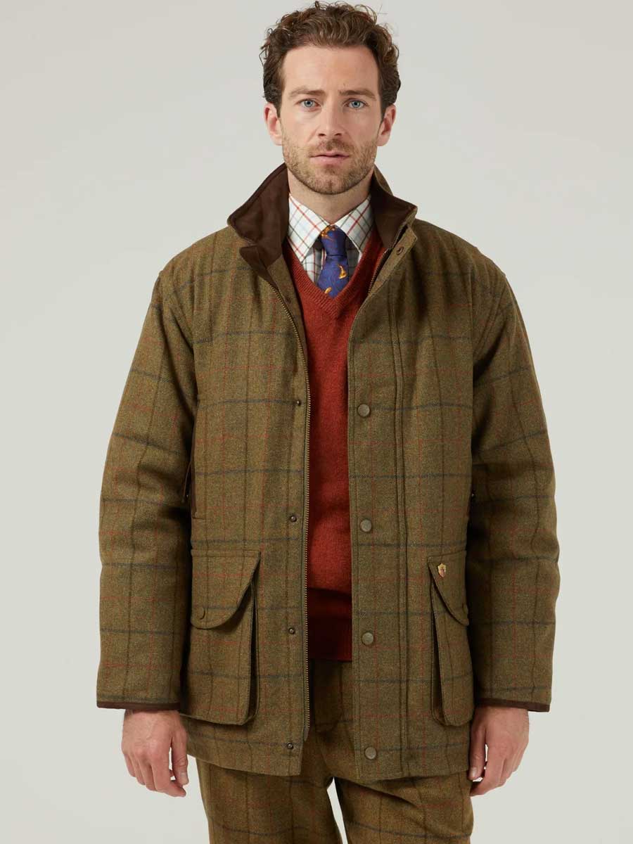 ALAN PAINE Combrook Mens Shooting Field Coat - Thyme - Image 5
