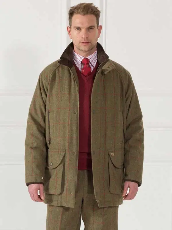 ALAN PAINE Combrook Mens Shooting Field Coat - Sage - Image 6