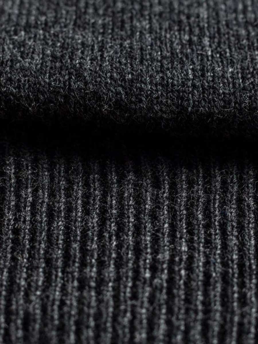 ALAN PAINE Hampshire V Neck Lambswool Classic Fit Jumper - Mens - Charcoal - Image 5