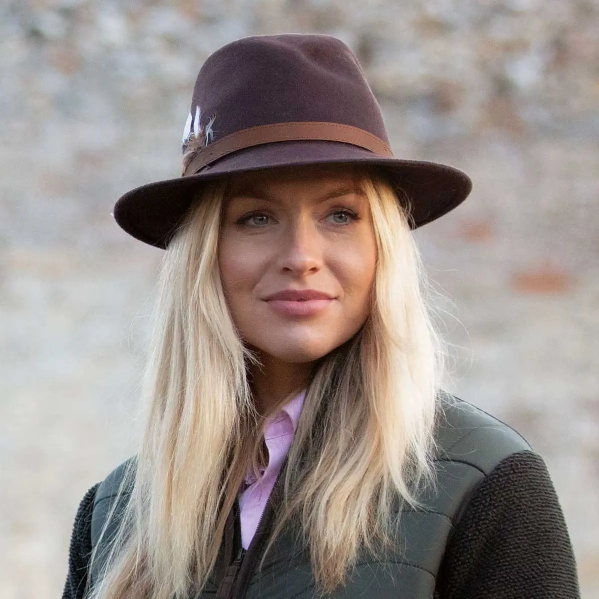 ALAN PAINE Richmond Fedora Hat - Brown - Image 3
