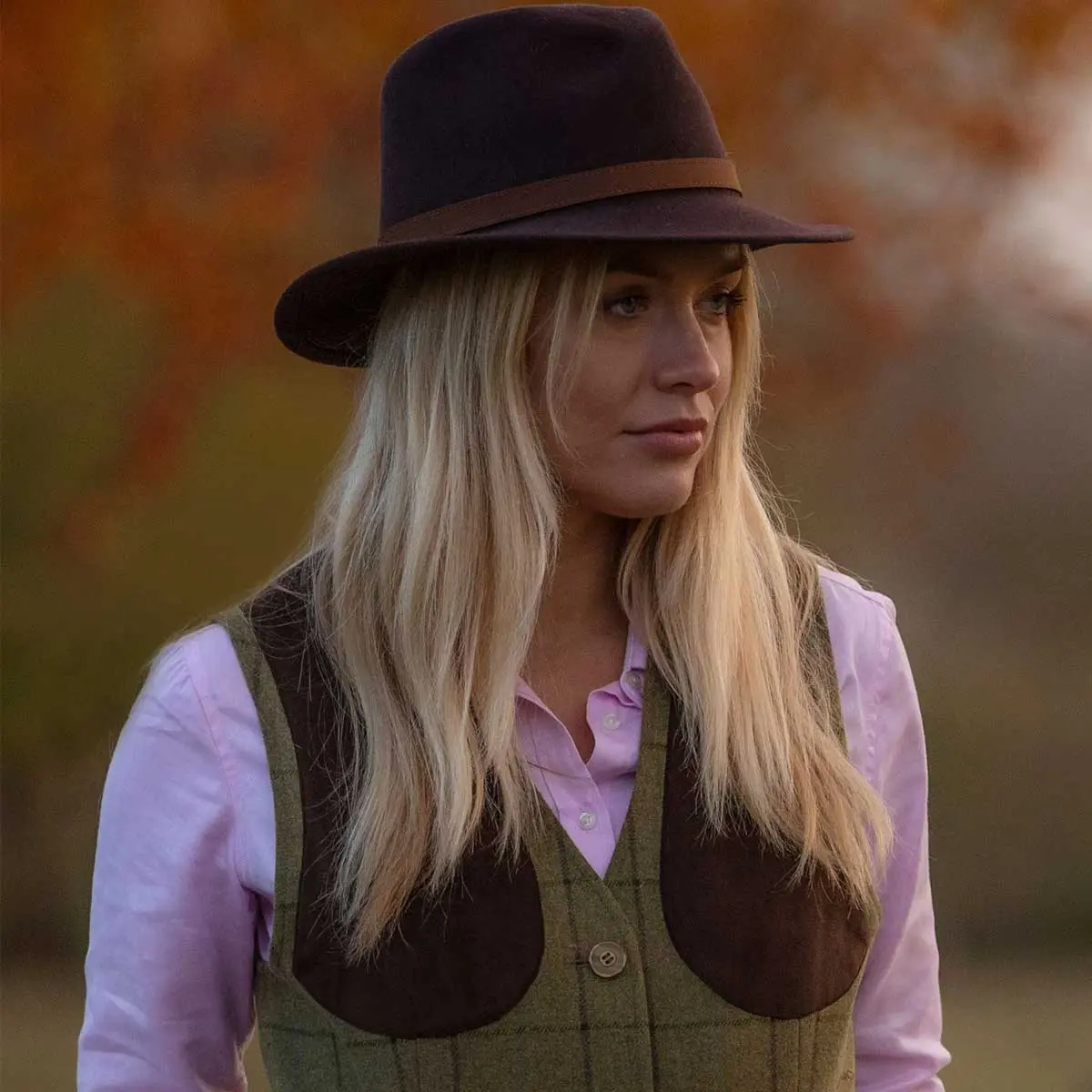 ALAN PAINE Richmond Fedora Hat - Brown - Image 4