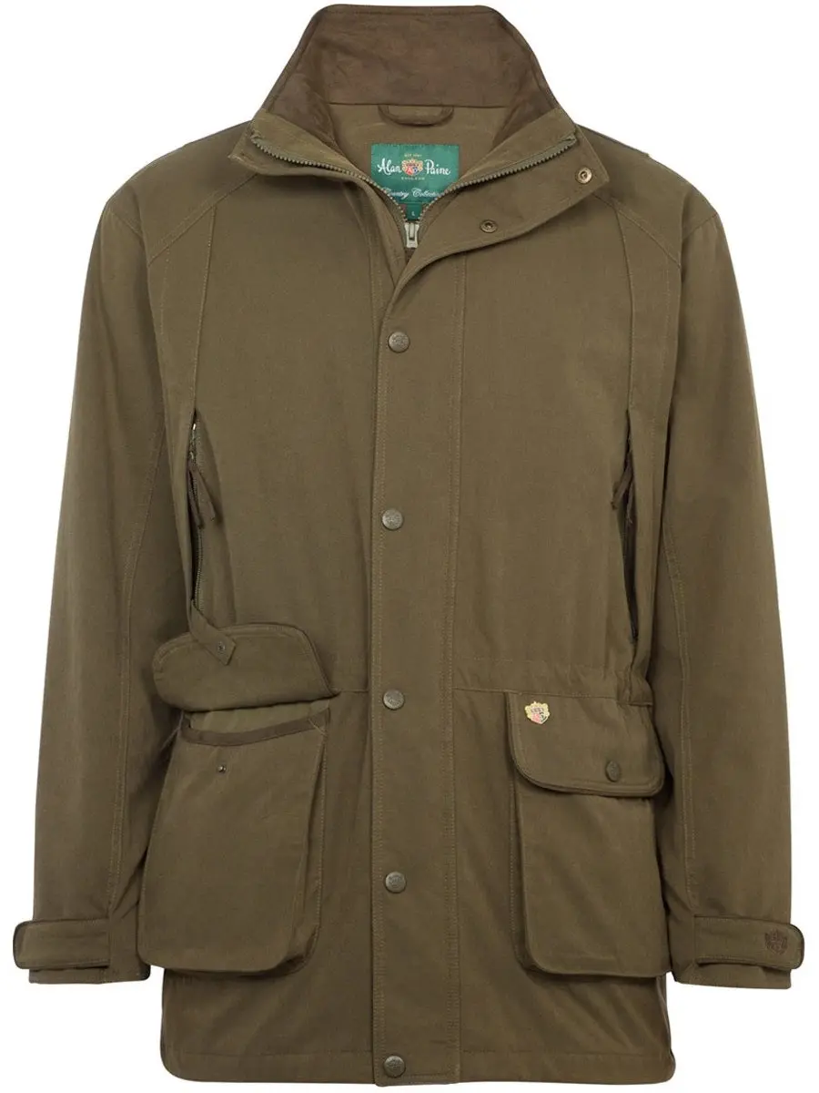 ALAN PAINE Dunswell Mens Waterproof Field Coat - Olive