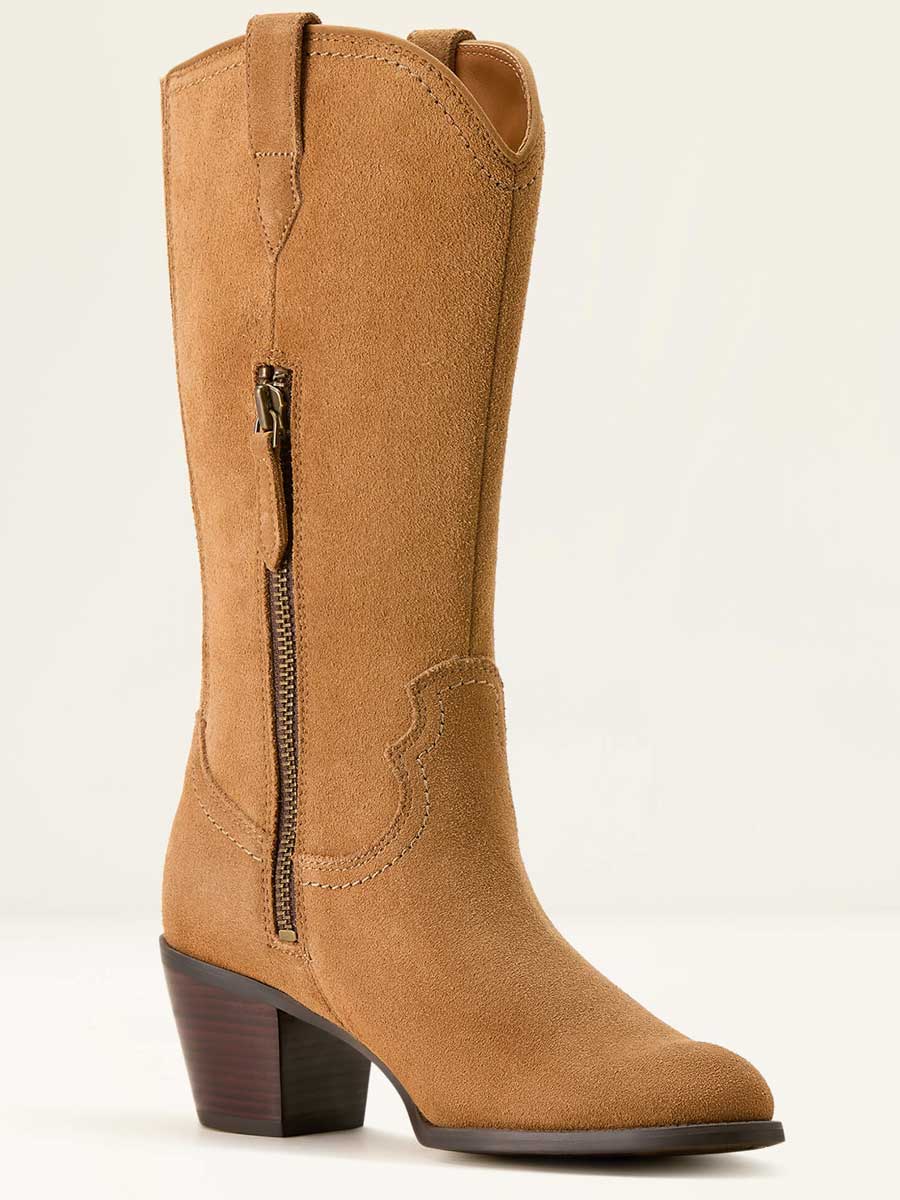 ARIAT Addison Western Boots - Womens - Carmel Suede - Image 3