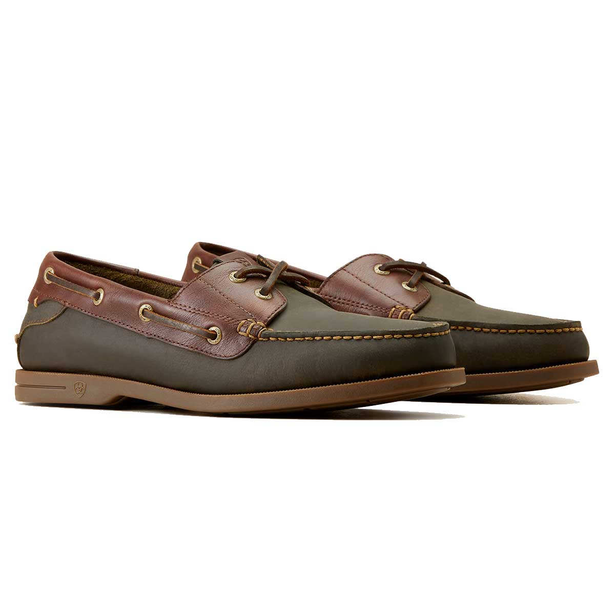 30% OFF - ARIAT Antigua Deck Shoes - Mens - Olive Night - Size: UK 10.5 - Image 5