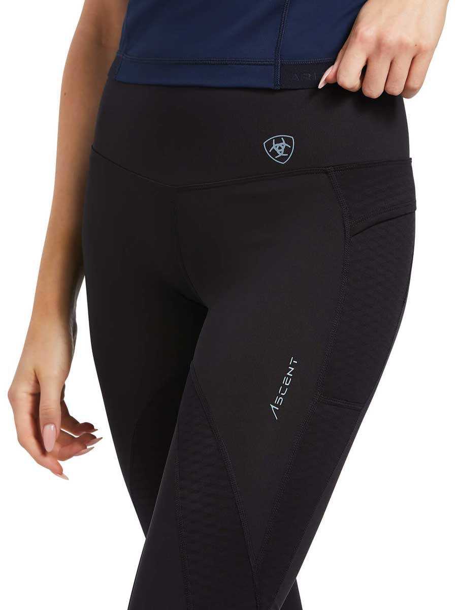 ARIAT Ascent Half Grip Riding Tights - Womens - Black - Image 5