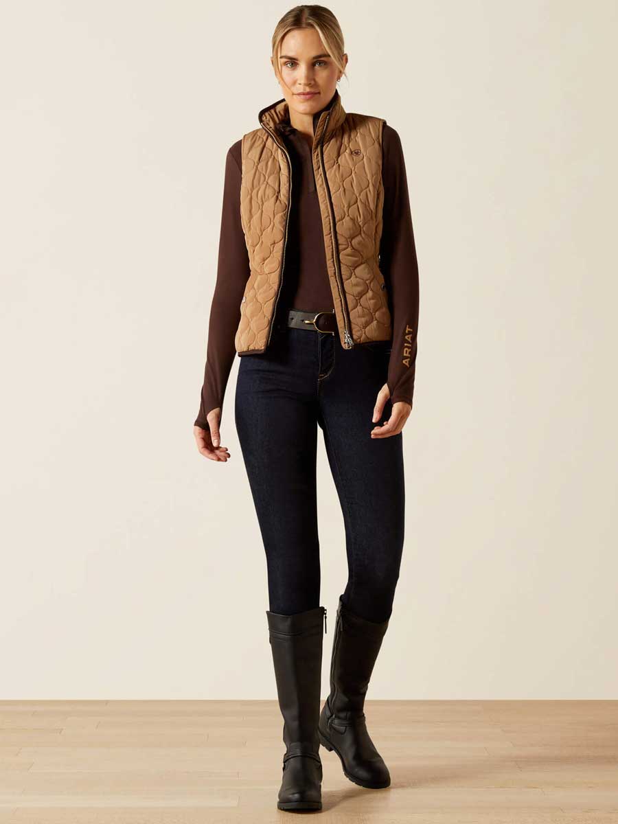 ARIAT Ashley 2.0 Insulated Gilet - Womens - Tiger's Eye - Image 3