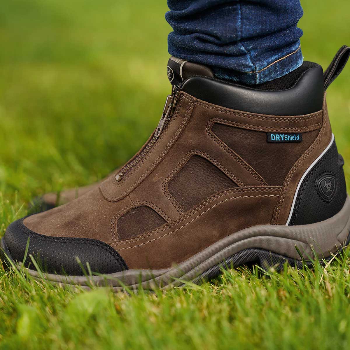 ARIAT Boots - Womens Terrain H20 Zip Waterproof - Palm Brown - Image 3
