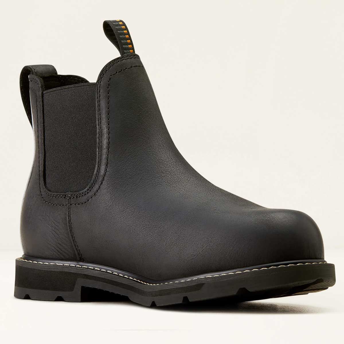 ARIAT Groundbreaker Chelsea Work Boots - Mens H2O Steel Toe Cap - Black - Image 6