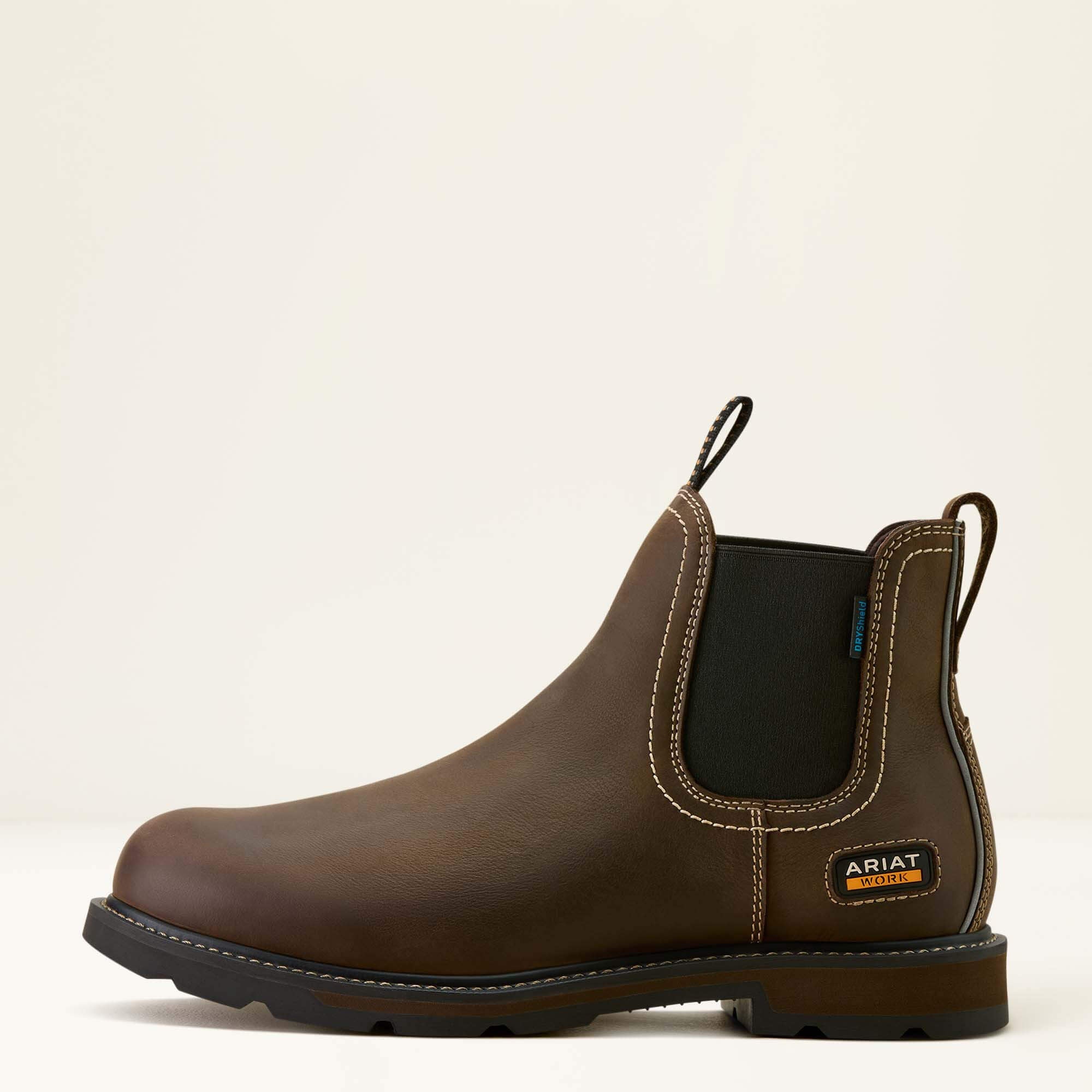 ARIAT Groundbreaker Chelsea Work Boots - Mens Soft Toe - Dark Brown - Image 2
