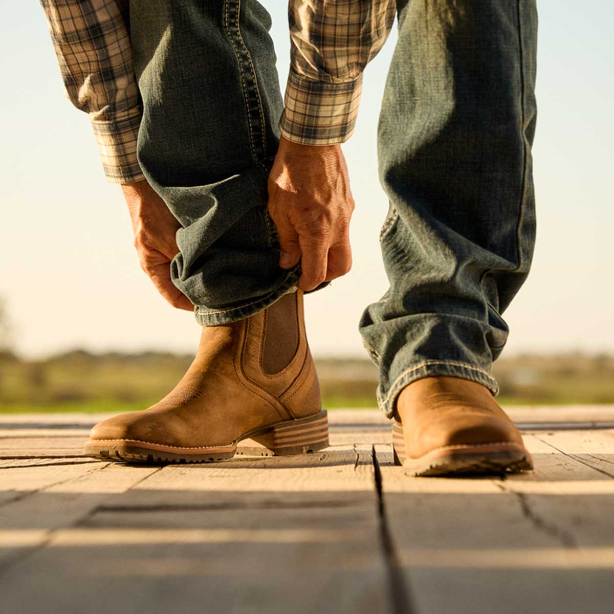 ARIAT Hybrid Low Boy Western Boots - Mens - Old Earth - Image 2