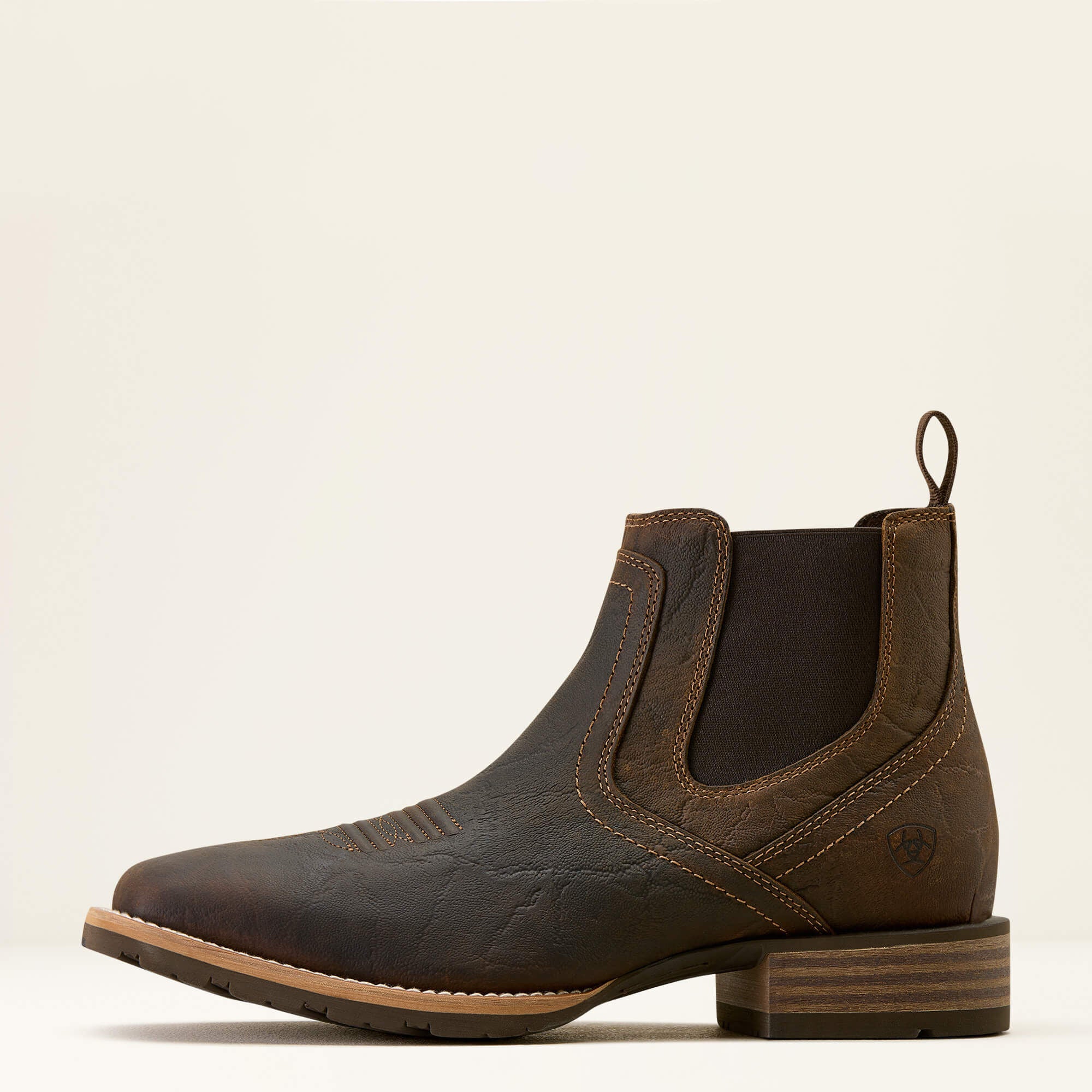 ARIAT Hybrid Low Boy Western Boots - Mens - Warm Brown Elephant Print - Image 2