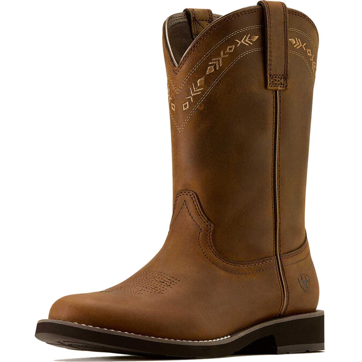 ARIAT Kearney Round Toe Western Boots - Womens - Distressed Brown