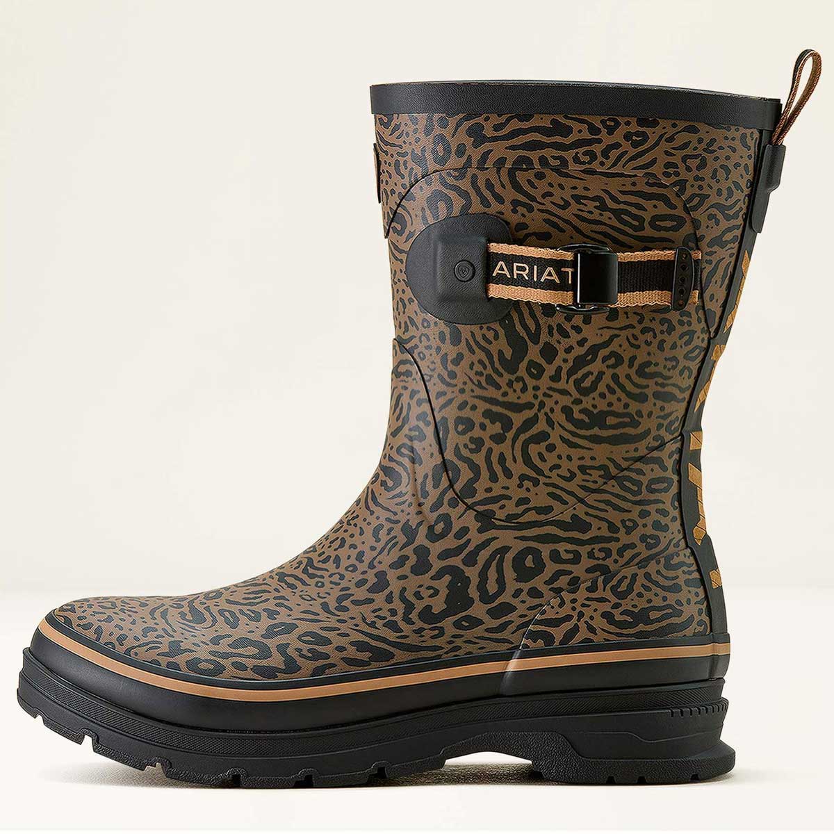 ARIAT Kelmarsh Mid Wellington Boots - Womens - Ocelot Print - Image 3