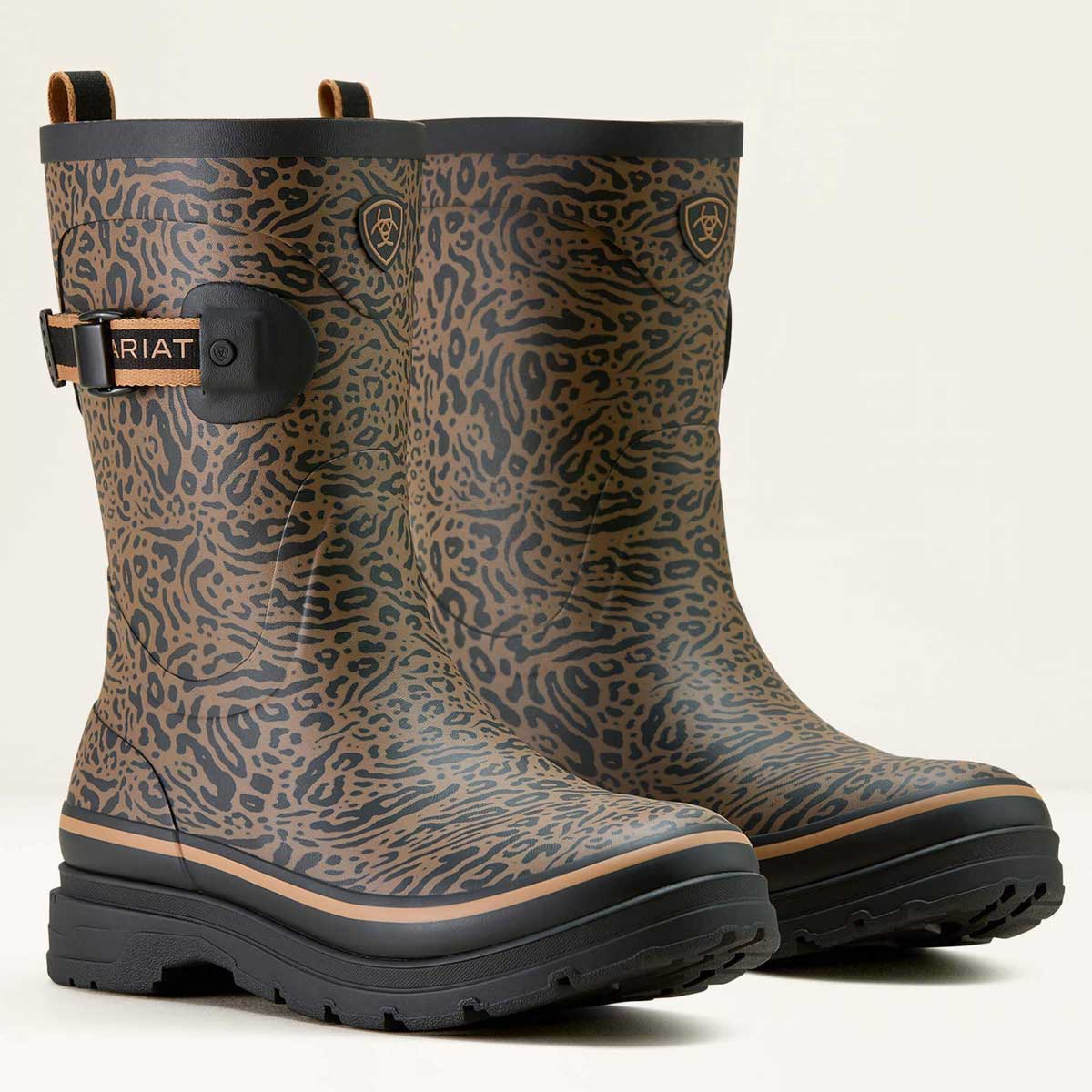 ARIAT Kelmarsh Mid Wellington Boots - Womens - Ocelot Print - Image 6