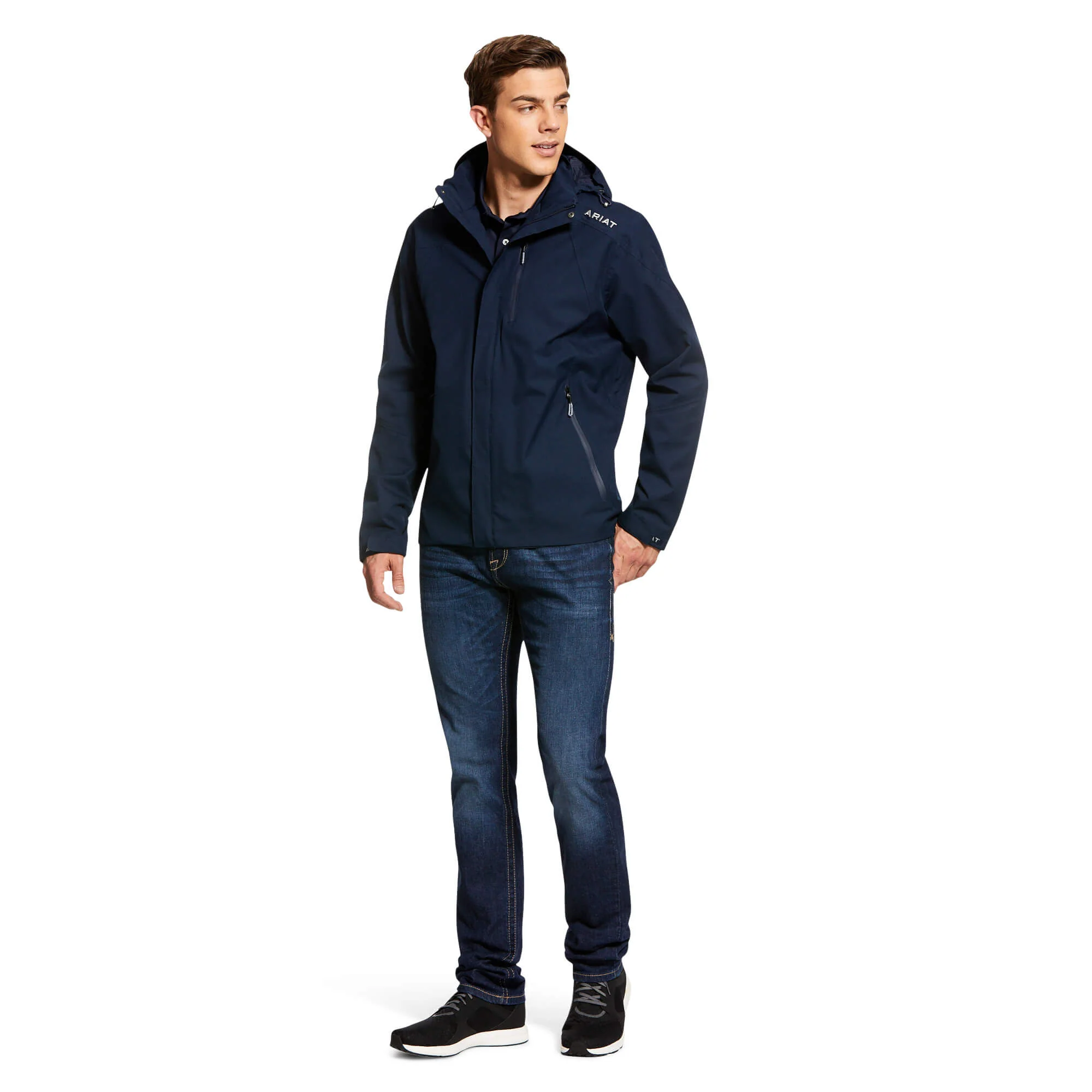 ARIAT Men's Coastal Waterproof Jacket - Navy - Image 7