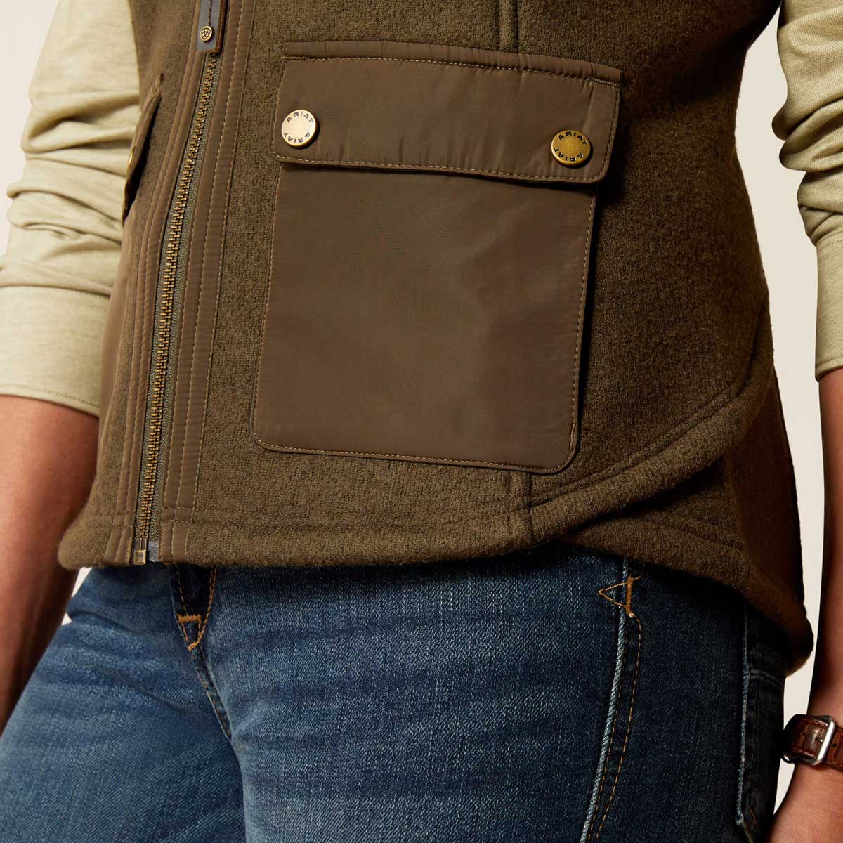 ARIAT Millbrae  Gilet - Womens - Earth - Image 6