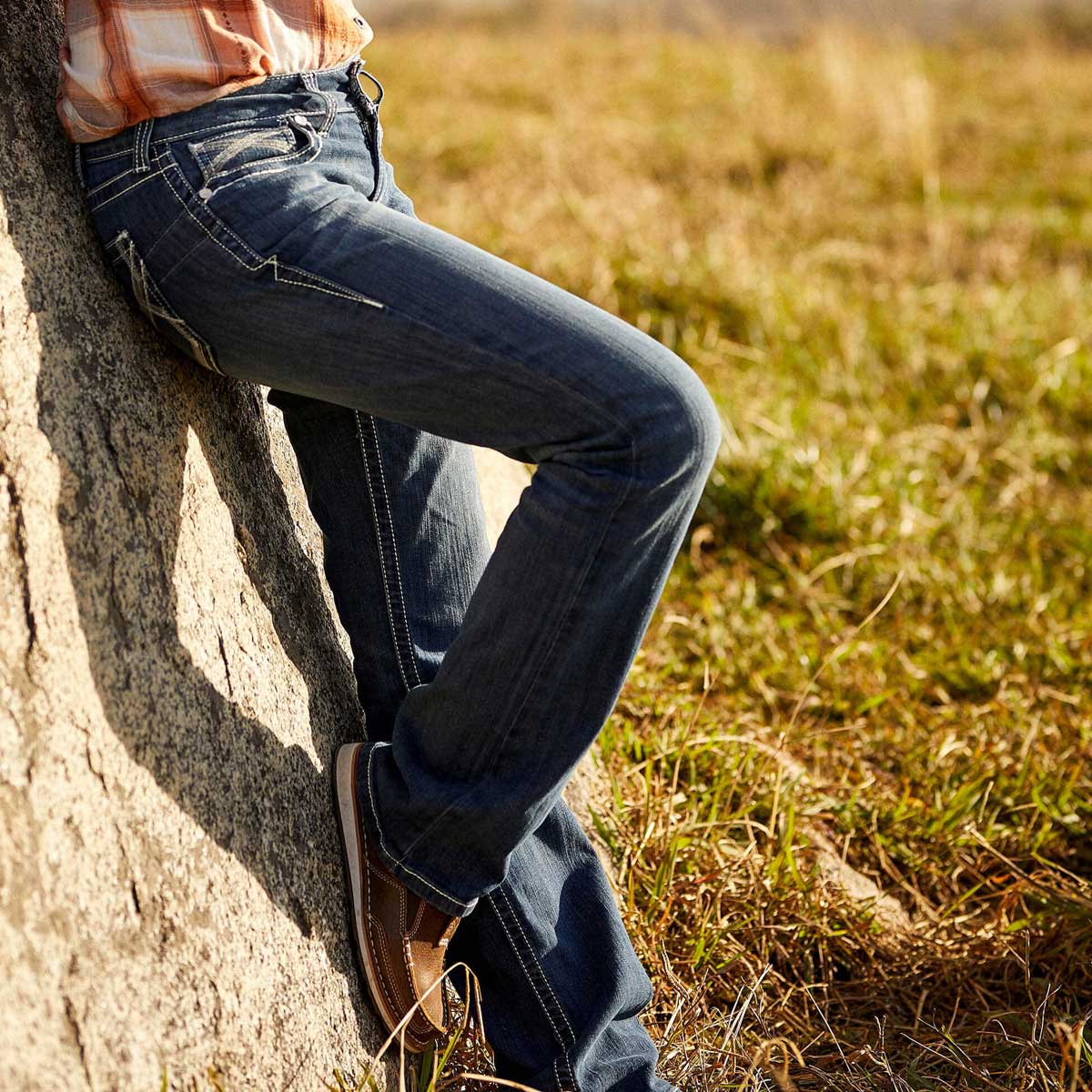 ARIAT R.E.A.L Mid Rise Stretch Ivy Stackable Straight Jeans - Women's - Dresden - Image 2