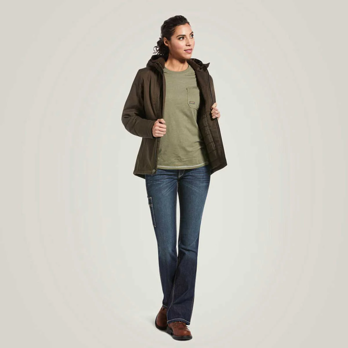 ARIAT Rebar DuraCanvas Insulated Jacket - Womens - Wren - Image 5