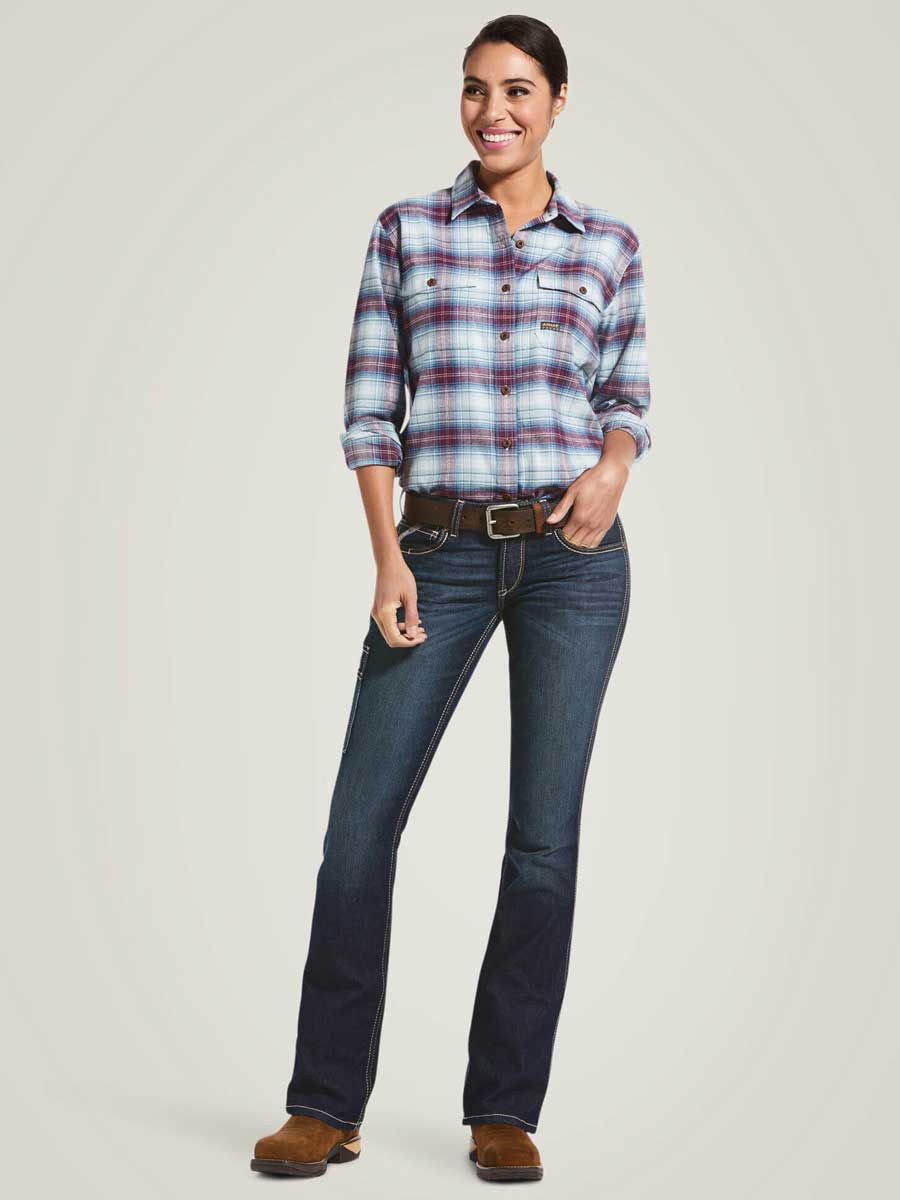 ARIAT Rebar DuraStretch Riveter Boot Cut Jean - Women's - Hallow - Image 3