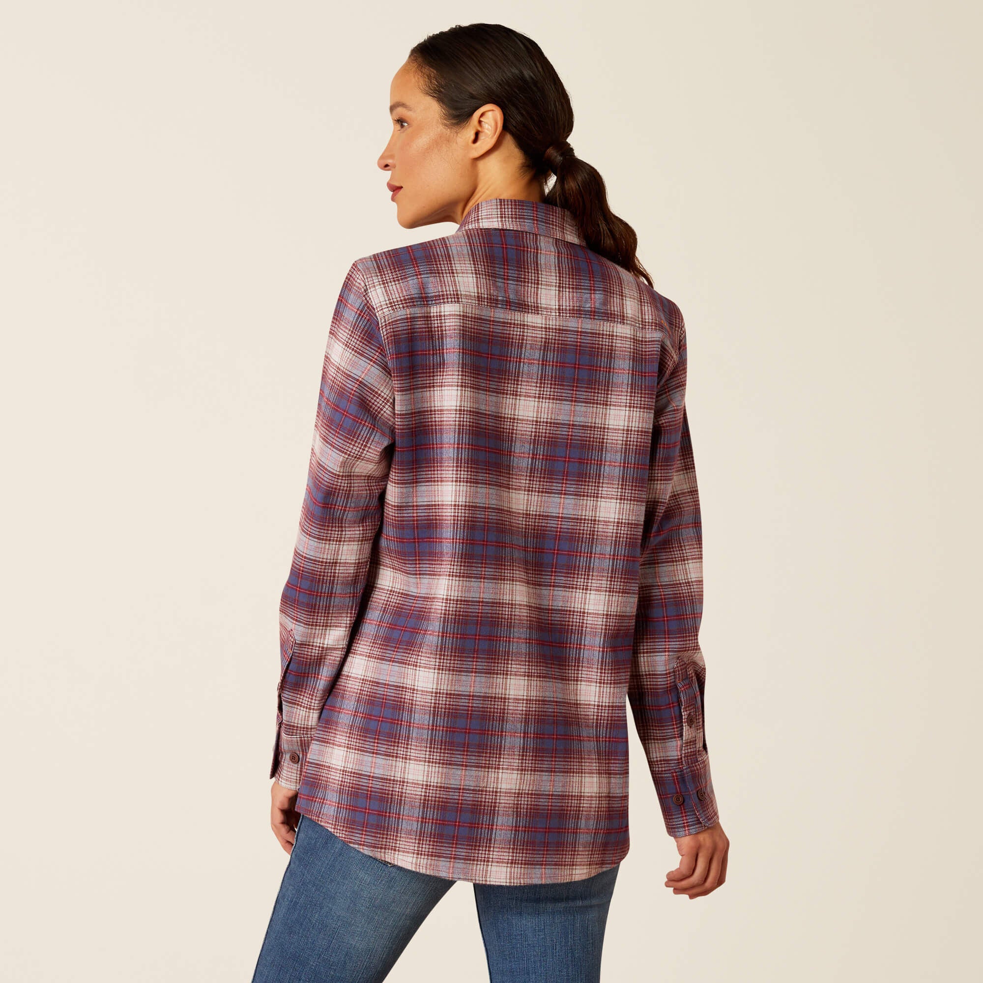 ARIAT Rebar DuraStretch Work Shirt - Womens - Pearl Grey - Image 3