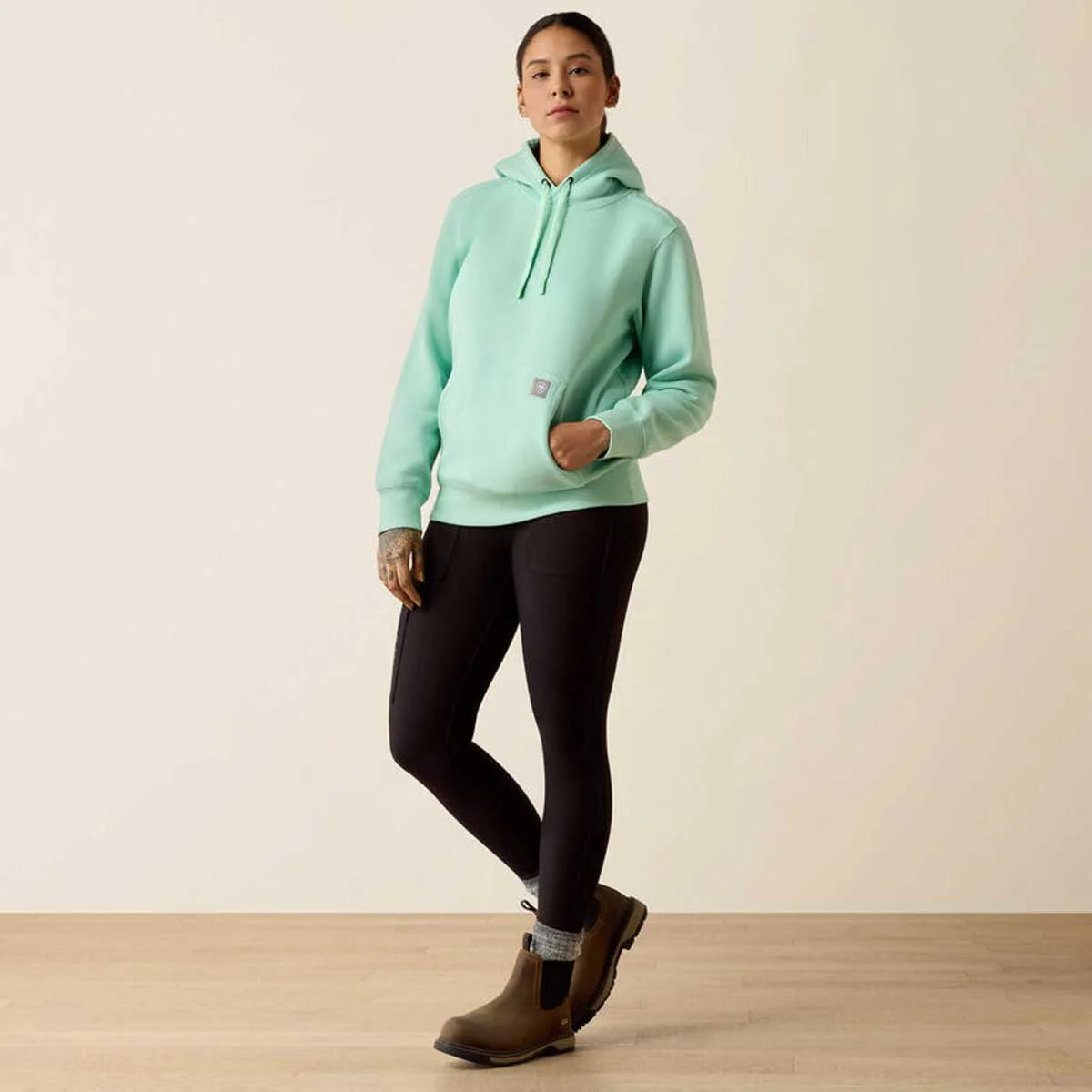 ARIAT Rebar Lightweight Graphic Hoodie - Womens - Lichen - Image 3