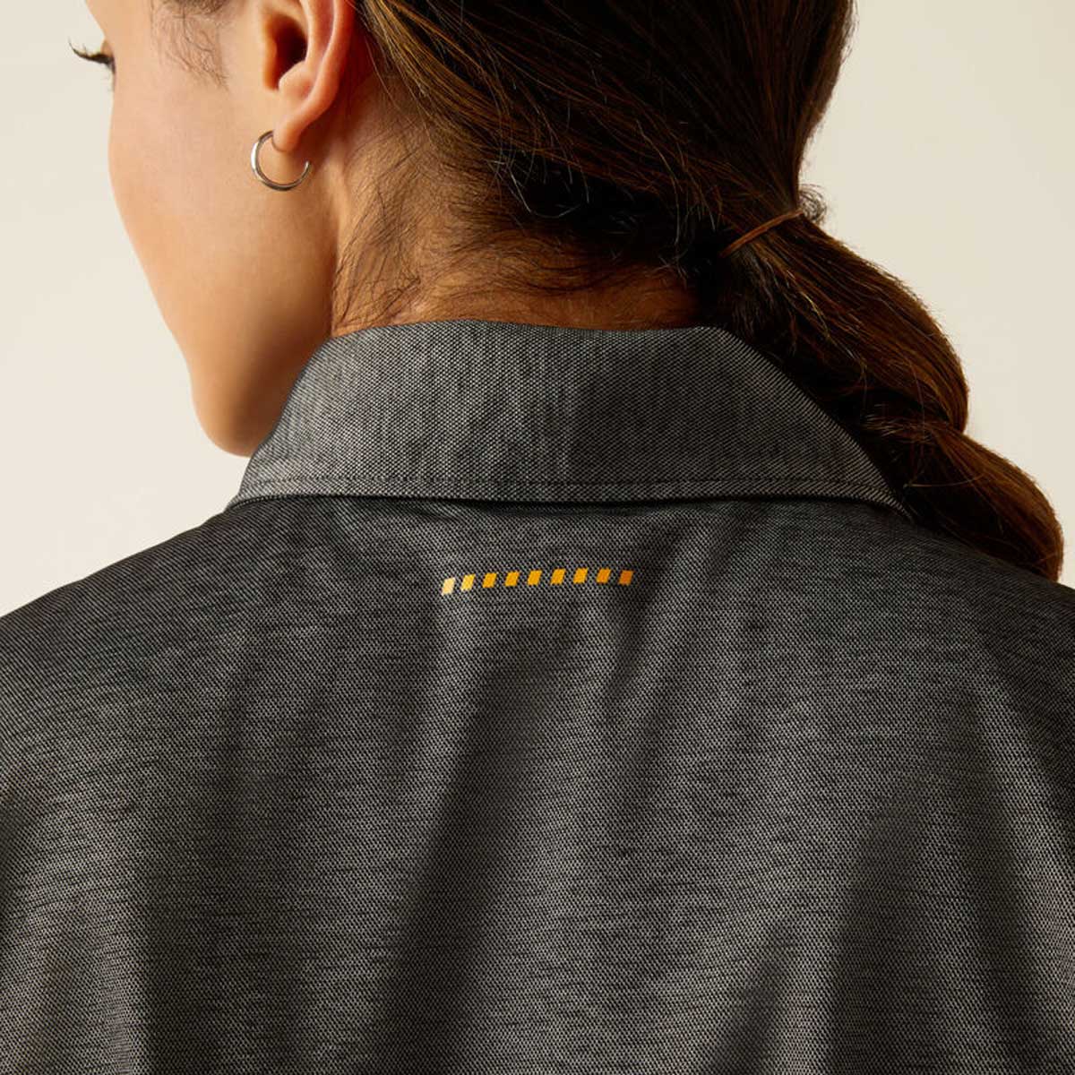 ARIAT Rebar Polo Shirt - Womens - Charcoal Heather - Image 4