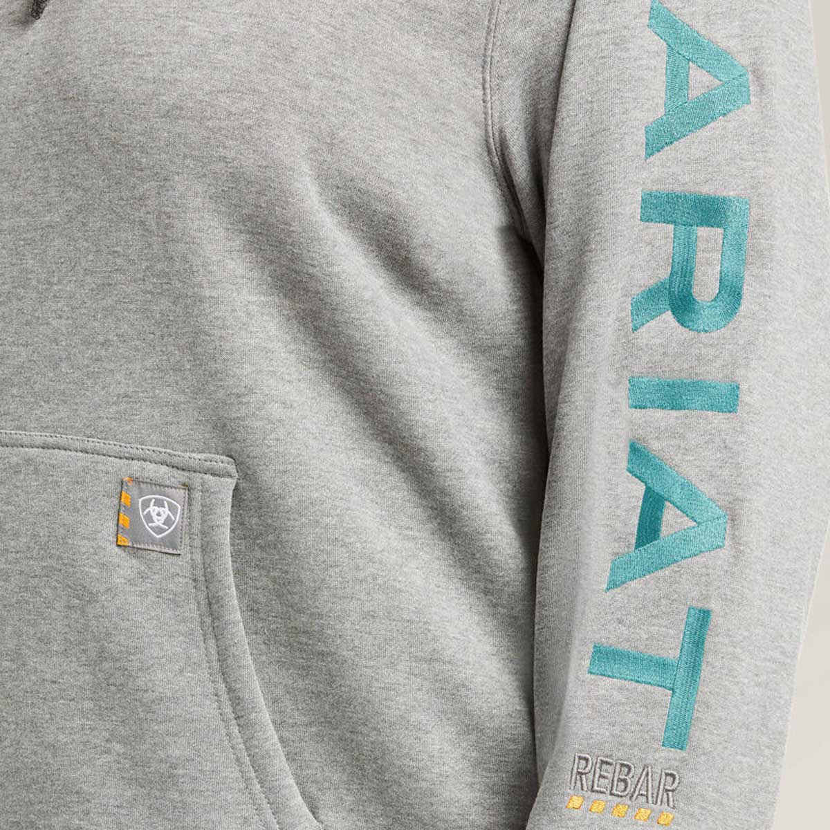 ARIAT Rebar Work Graphic Hoodie - Womens - Heather Grey - Image 2