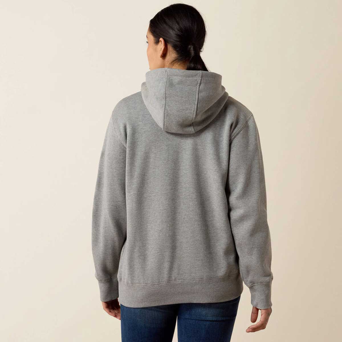 ARIAT Rebar Work Graphic Hoodie - Womens - Heather Grey - Image 3