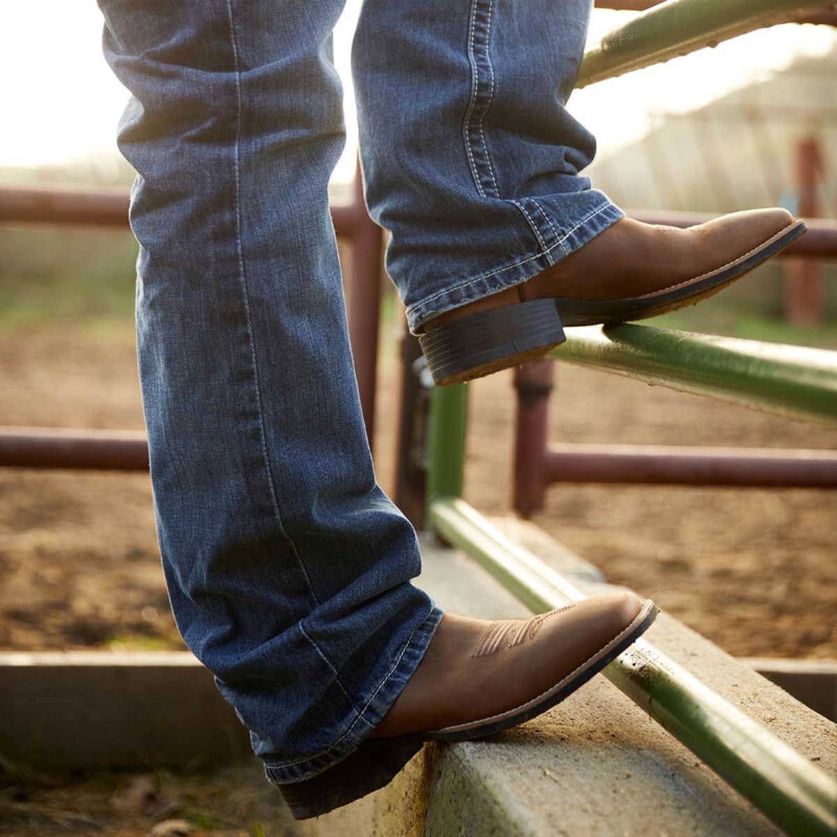 ARIAT Sport Wide Square Toe Western Boot - Mens - Distressed Brown - Image 2